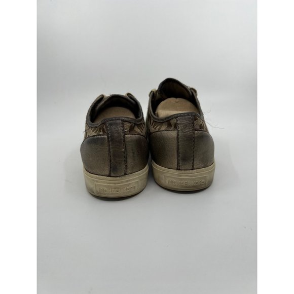 Michael Kors Signature Gold Slip On Sneakers Size 10 - Picture 4 of 5